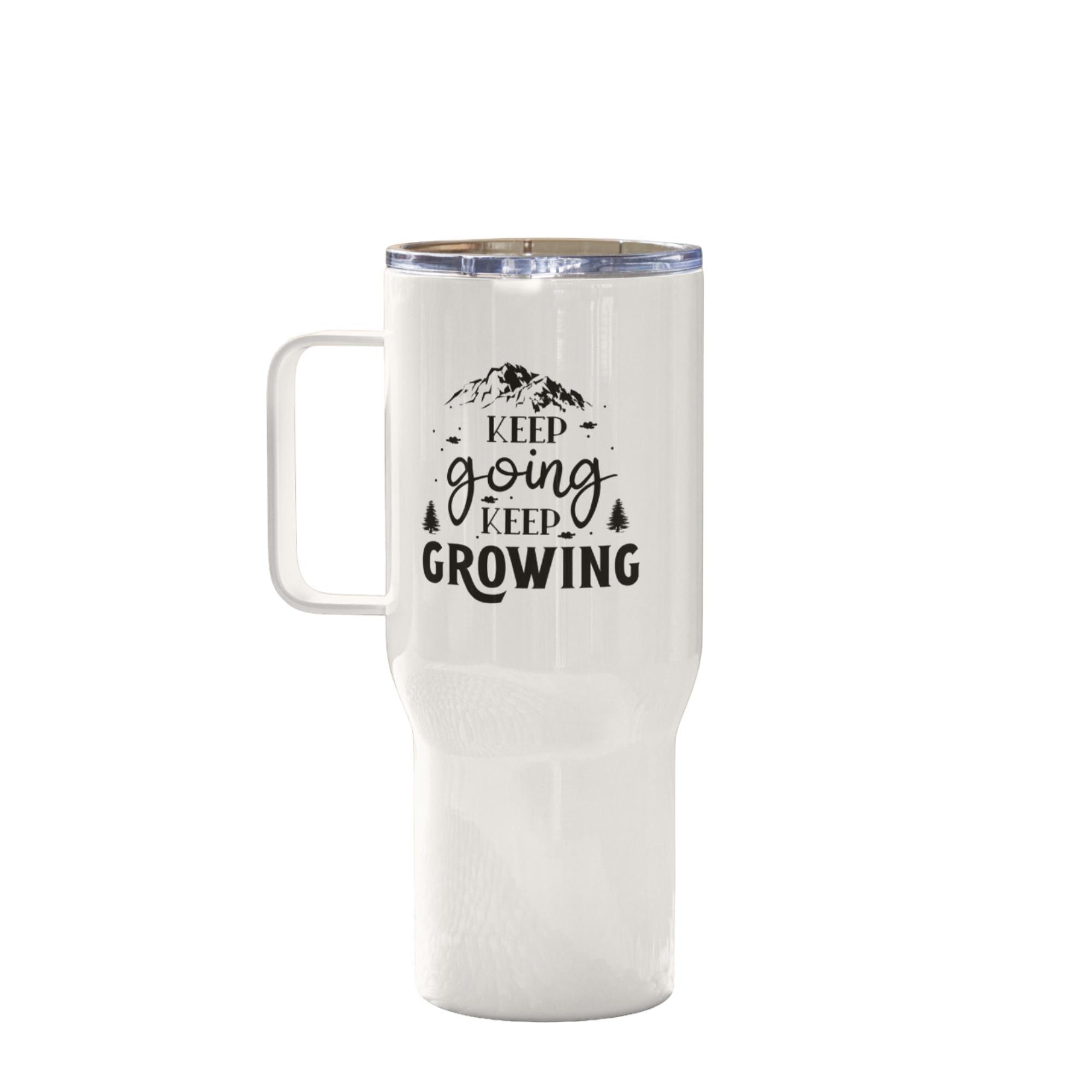 Printed Travel Mug With Mountain-Inspired Printed Design - Inspire Cups