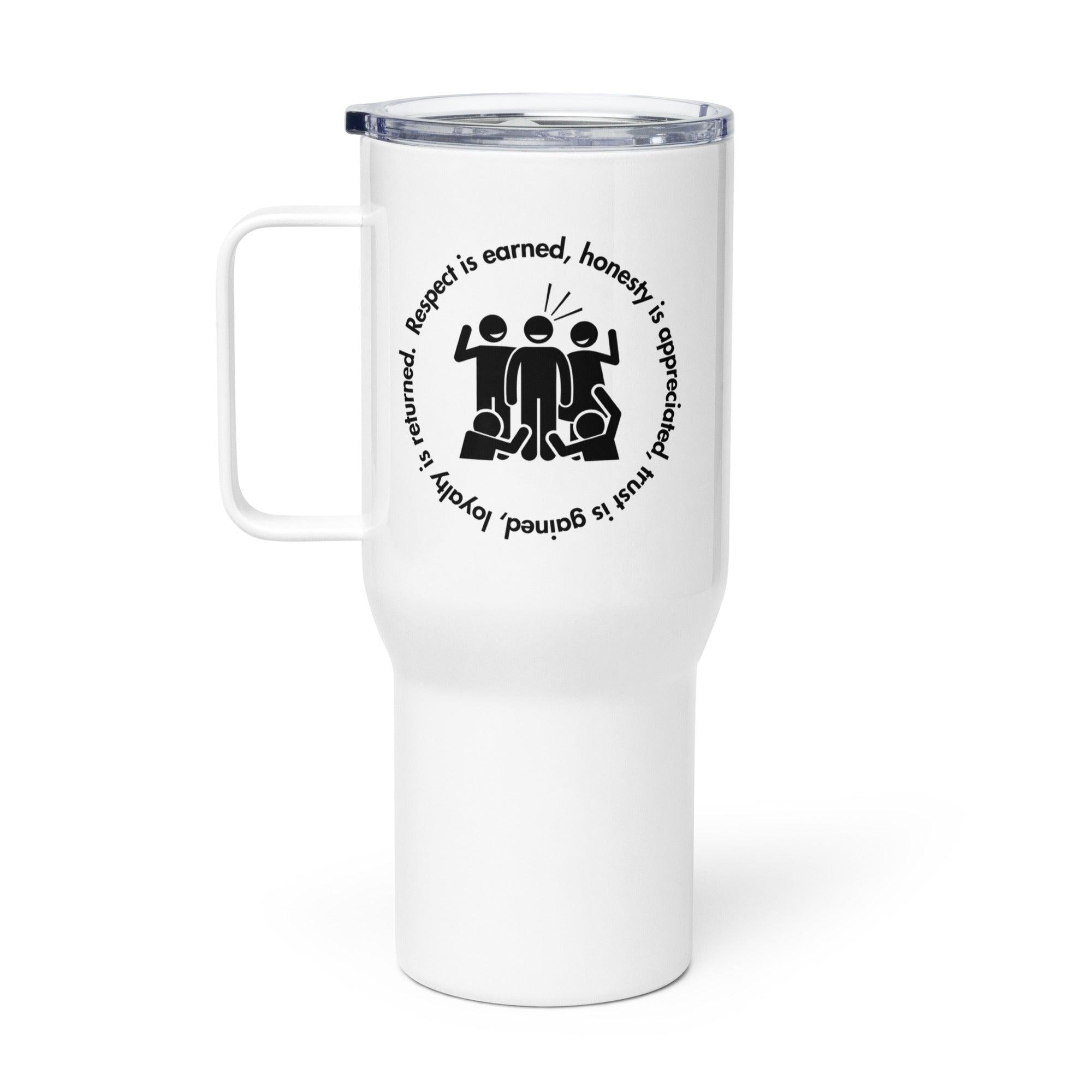 Printed Motivational Travel Mug with Monochrome Design - Inspire Cups