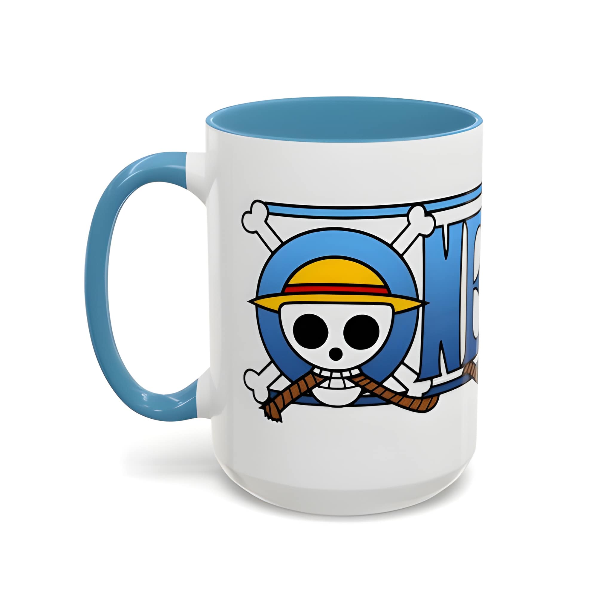One Piece Accent Coffee Mug | Anime Fun Mug for Coffee Lovers, 11oz, 15oz, Grand Line Brew One Piece Mug | Durable Ceramic Tea Cup