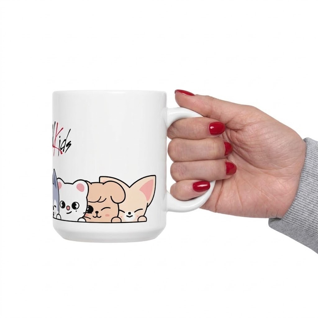 K Pop SKZOO Character Peeking Ceramic Mug