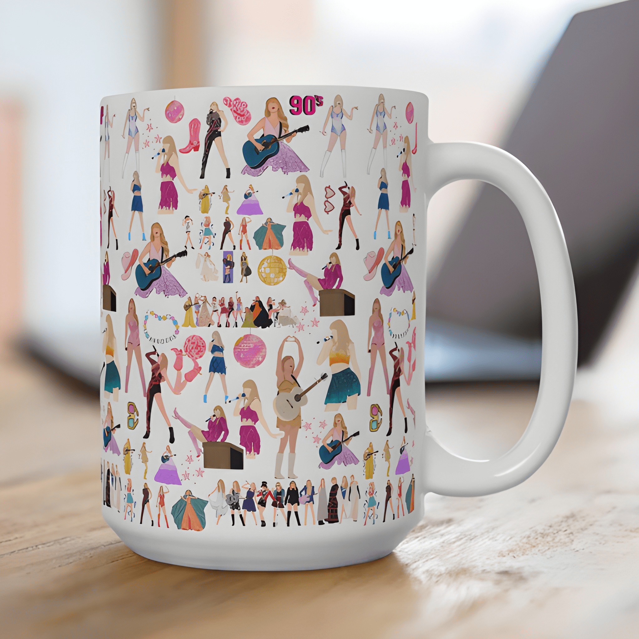 Whimsical Swiftey Mug, Gift for Friends, Birthday, Coffee Lover, Collector's Item, Pop Culture Decor