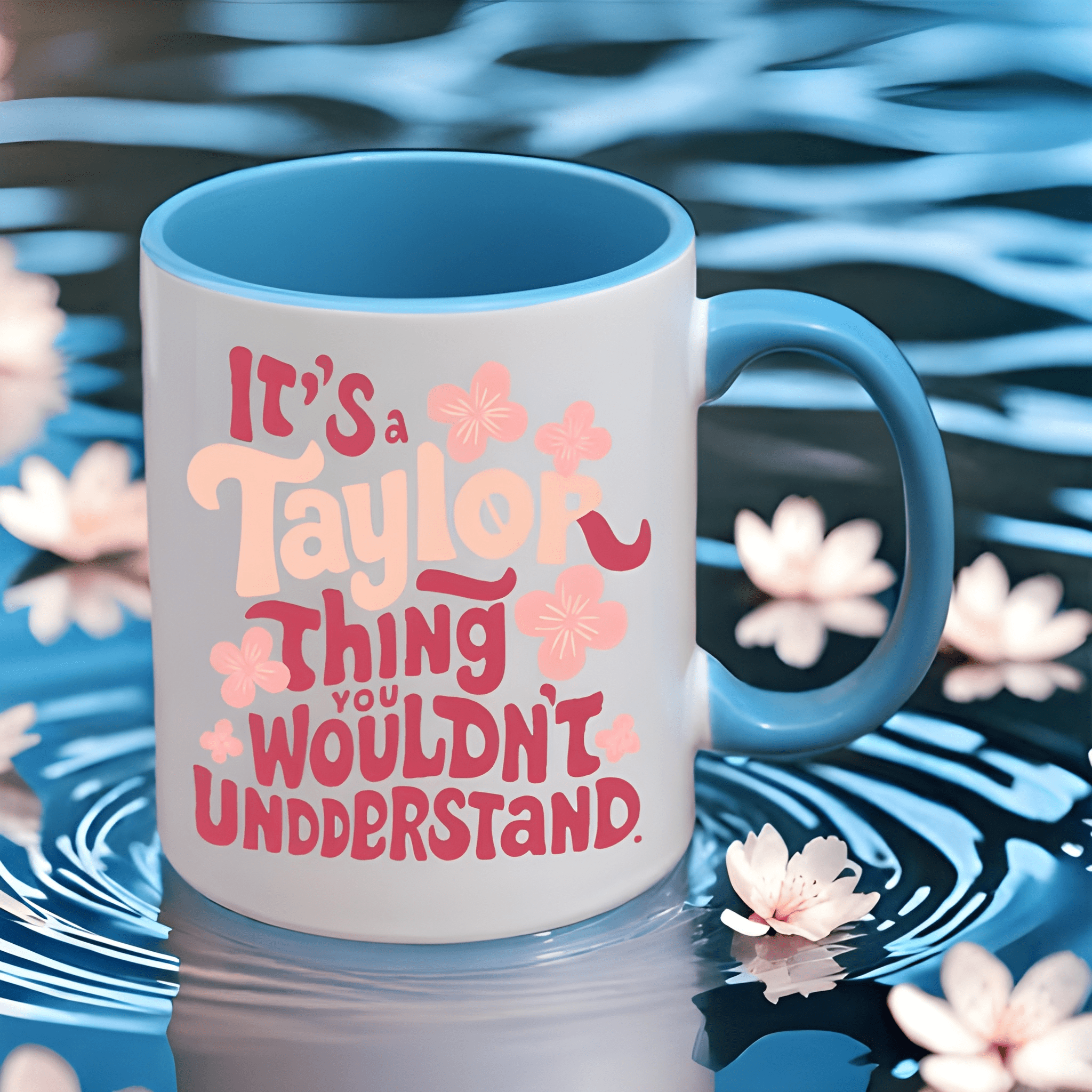 1pc with Funny It S a Taylor Thing Men S White with Pink Floral Accent Print Reusable Drinkware Perfect Gift Ceramic Coffee Mug Coffee Cup Halloween Gift Thanksgiving Gift Christmas Gift Holiday Gift Birthday Gift Office Leisure Time Tea 11oz