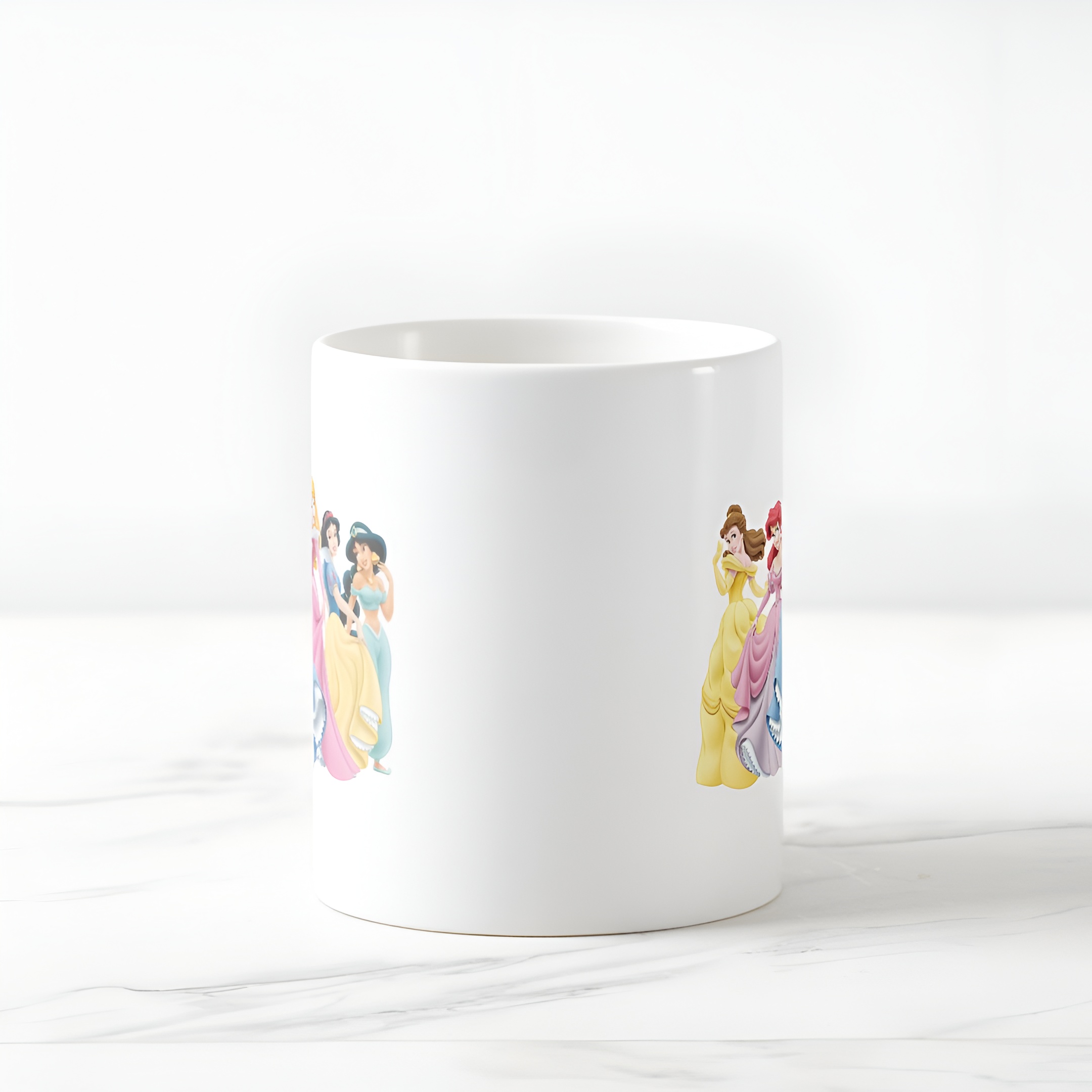 Cute Princess Coffee Mug Holding Dress Ceramic Tea Cup