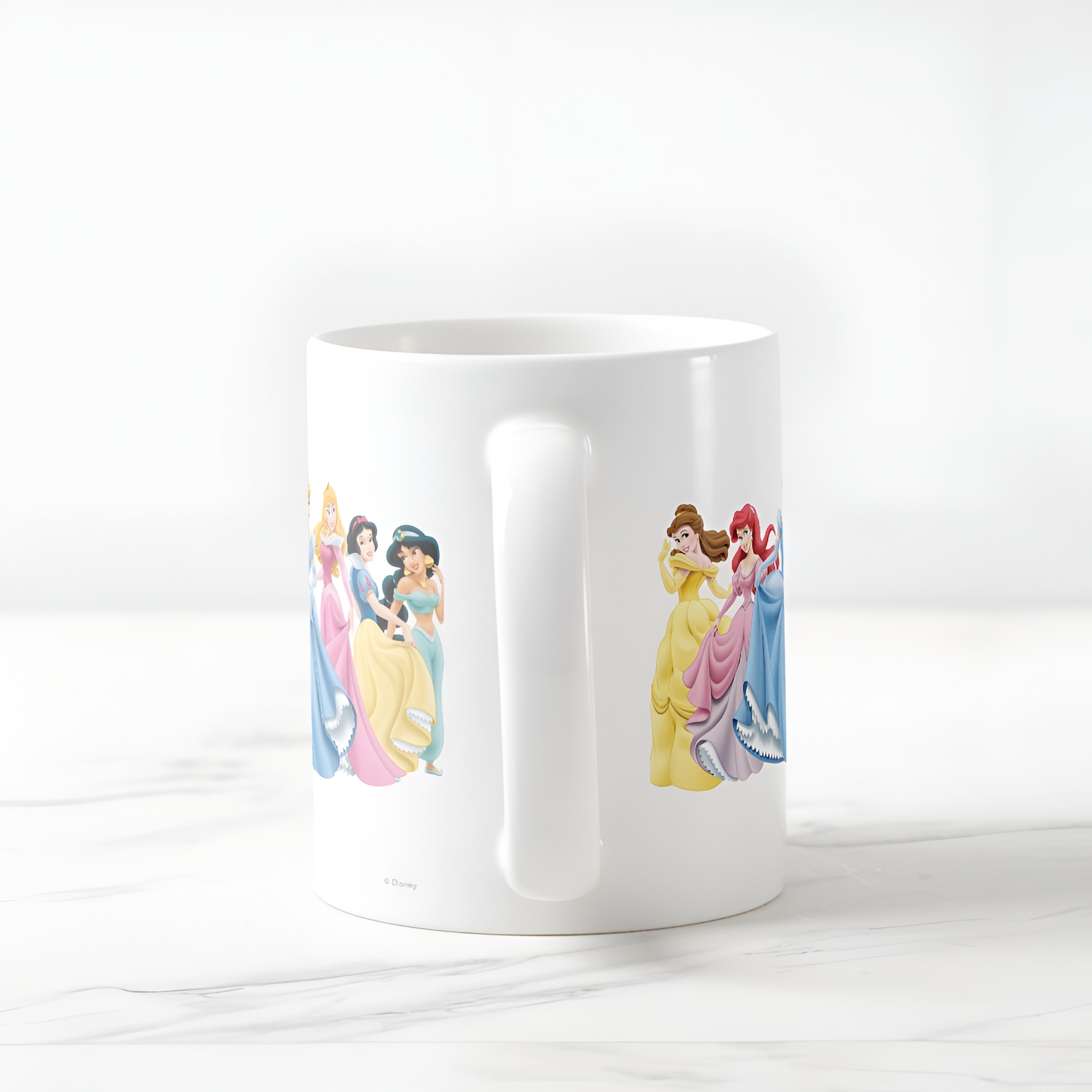Cute Princess Coffee Mug Holding Dress Ceramic Tea Cup