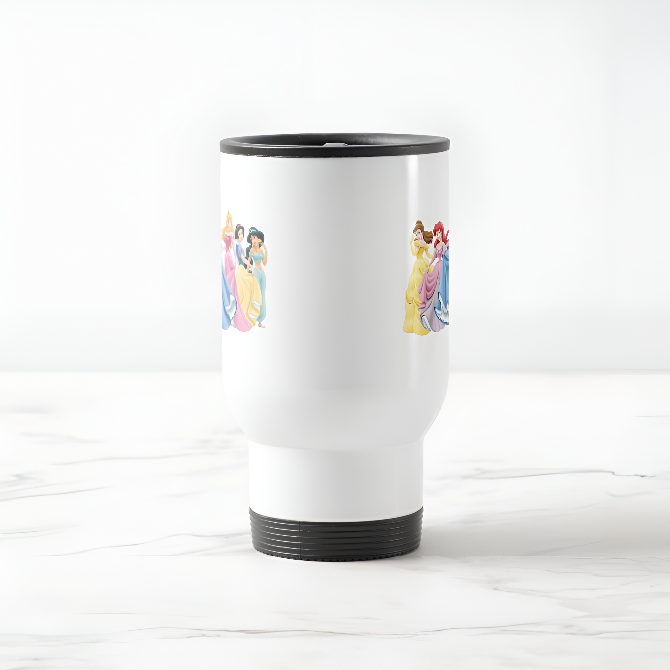 Disney Princess Holding Dresses Out Travel Mug Commuter Coffee Cup
