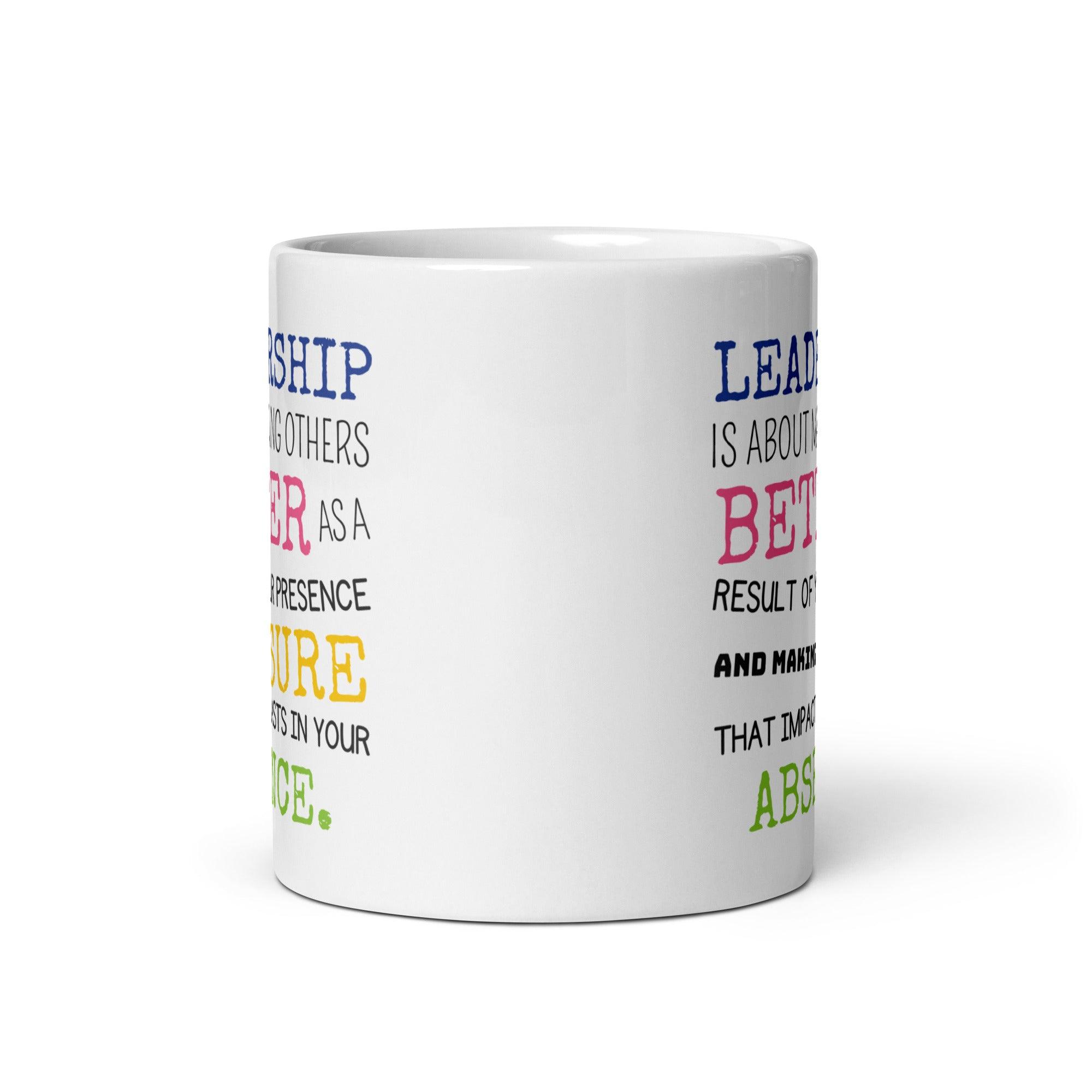 Leadership Quote Printed Mug for Daily Motivation - Durable Ceramic - Inspire Cups