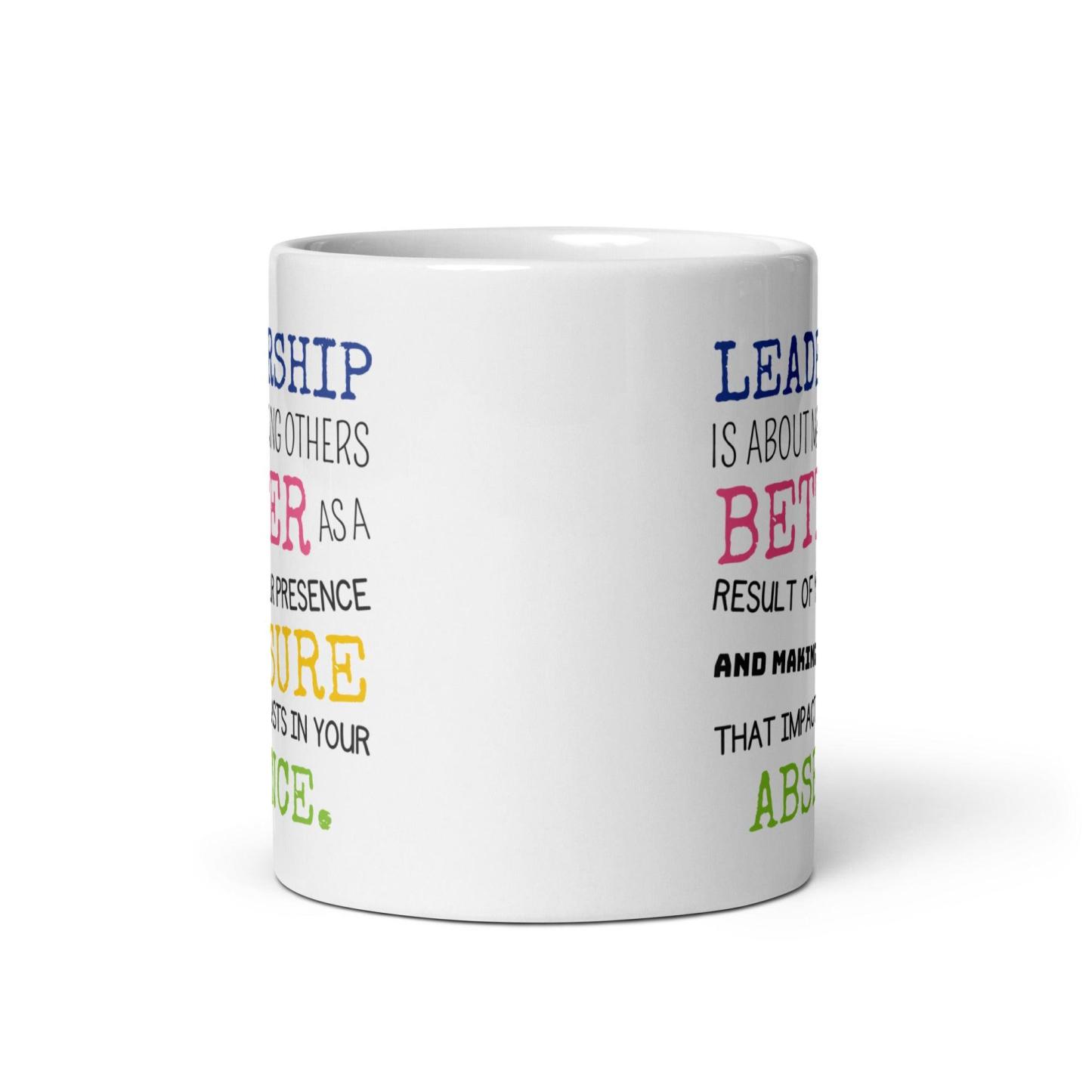 Leadership Quote Printed Mug for Daily Motivation - Durable Ceramic - Inspire Cups