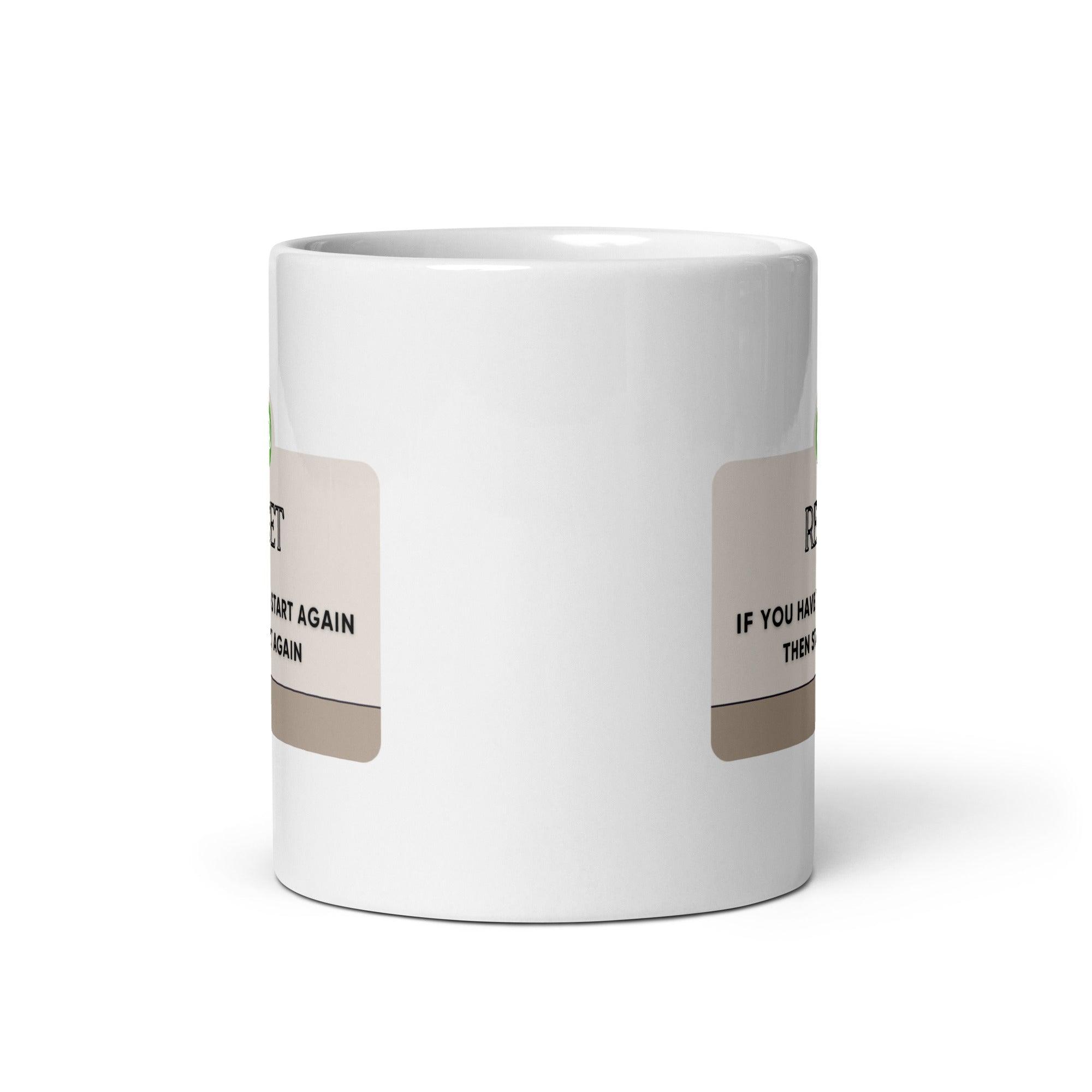 Motivational Restart Ceramic Mug - Inspire Cups
