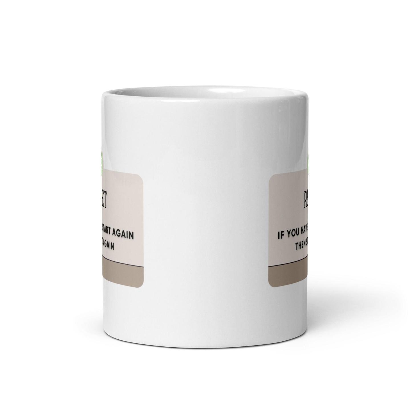 Motivational Restart Ceramic Mug - Inspire Cups