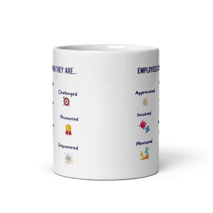 Employees Stay When They Are Text Printed Mug - Inspire Cups