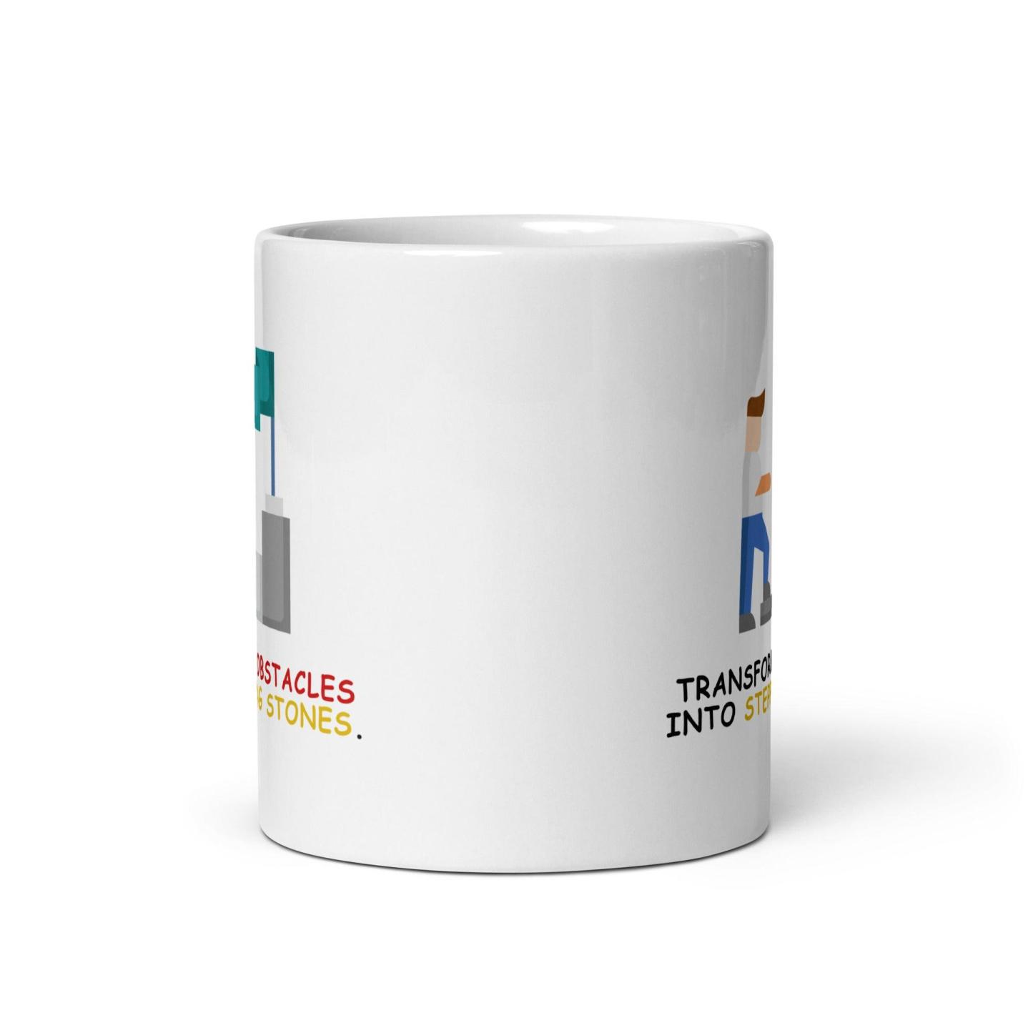Perseverance Quote Mug | Transform Obstacles Into Stepping Stones Mug - Inspire Cups