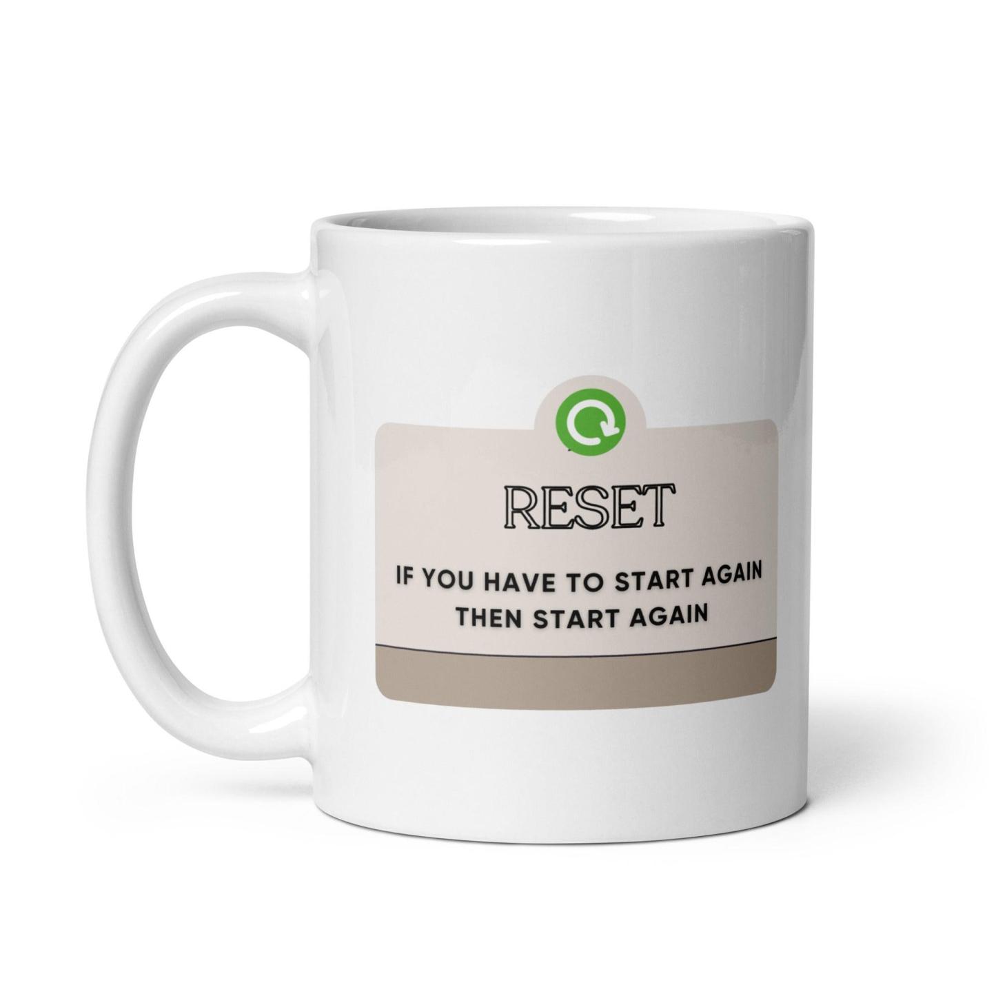 Motivational Restart Ceramic Mug - Inspire Cups