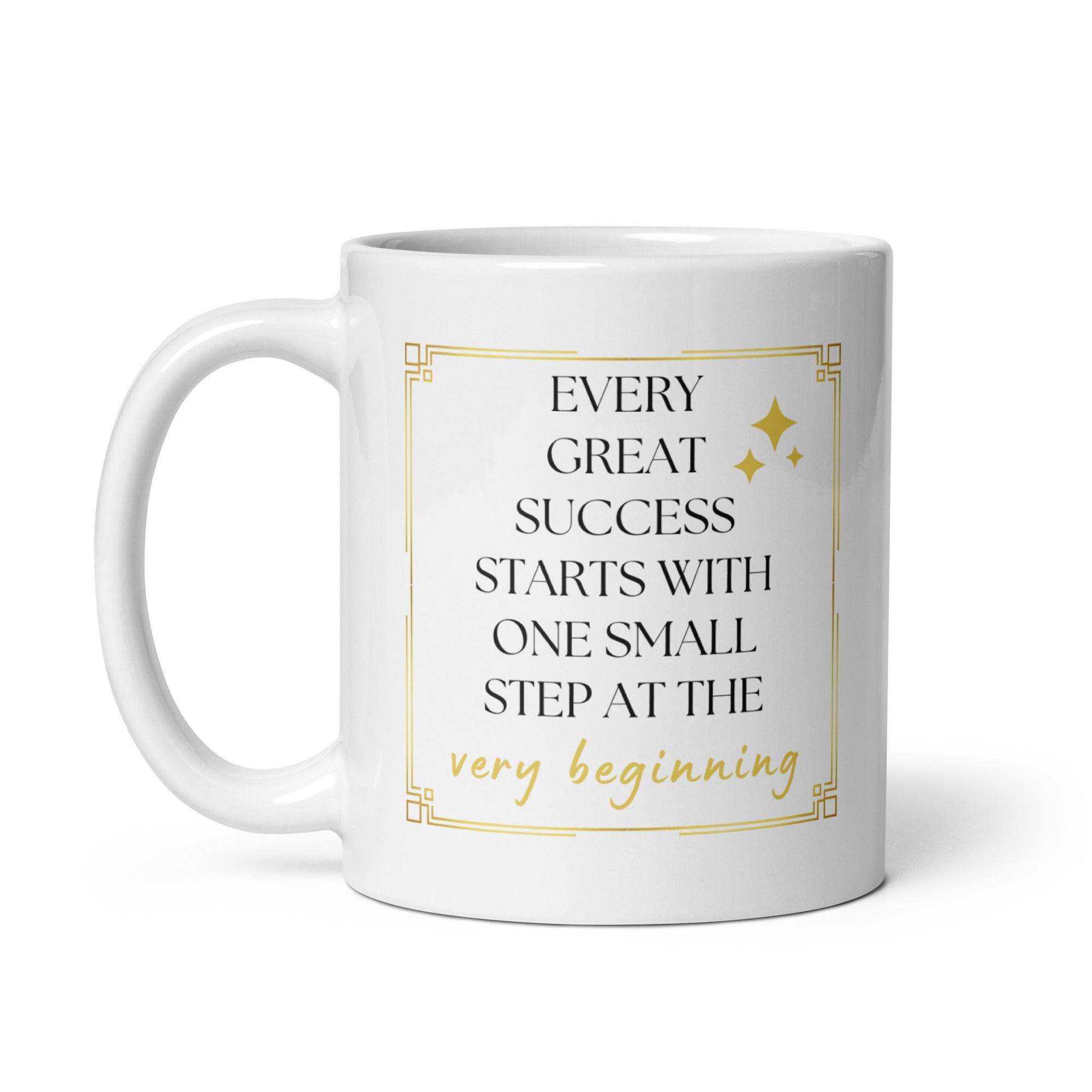 Success Quote Mug | Every Great Success Starts With One Small Step - Inspire Cups