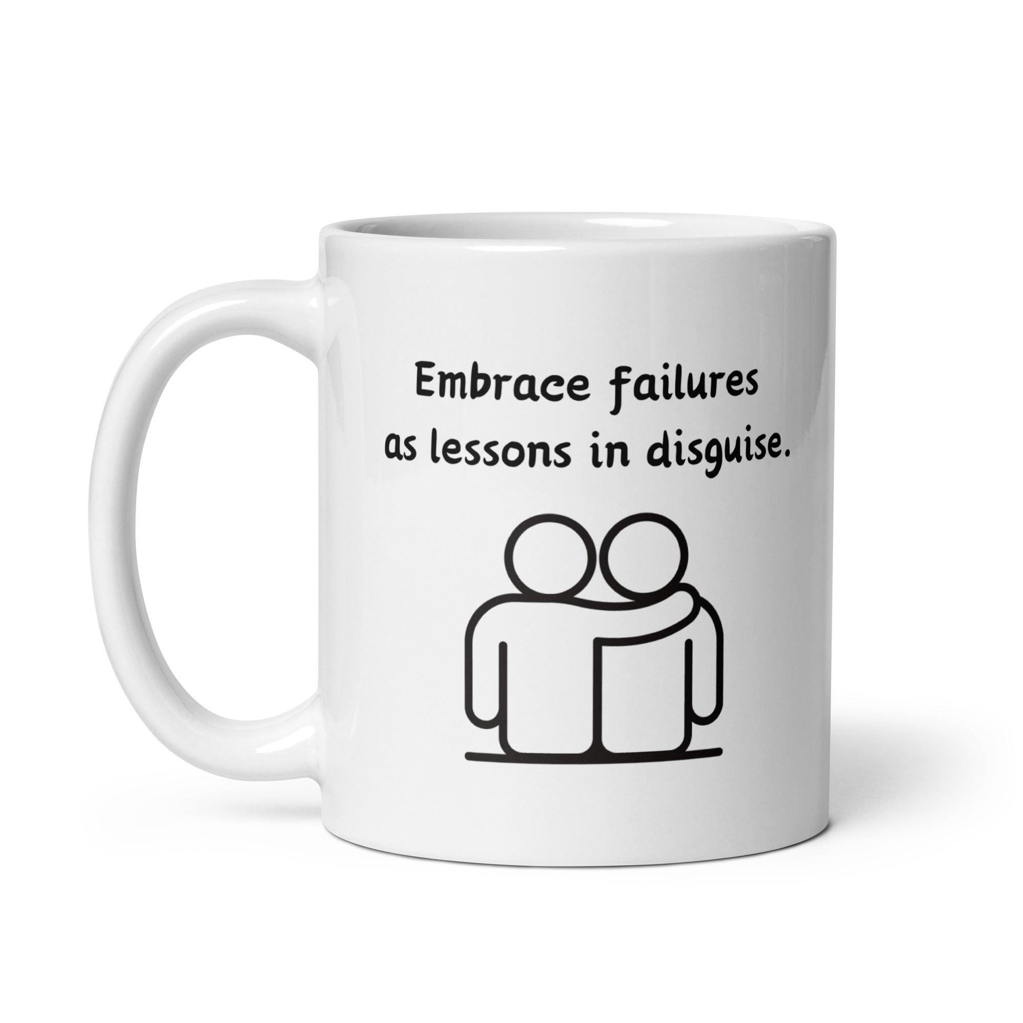Growth Mindset Mug | Embrace Failures as Lessons Ceramic Mug - Inspire Cups