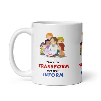 Transform Inform Message Mug - Inspire Cups