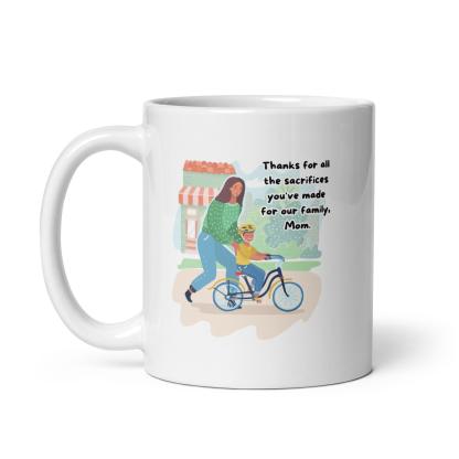 Thanks for Mom Mug A Sentimental Ceramic Gift - Inspire Cups