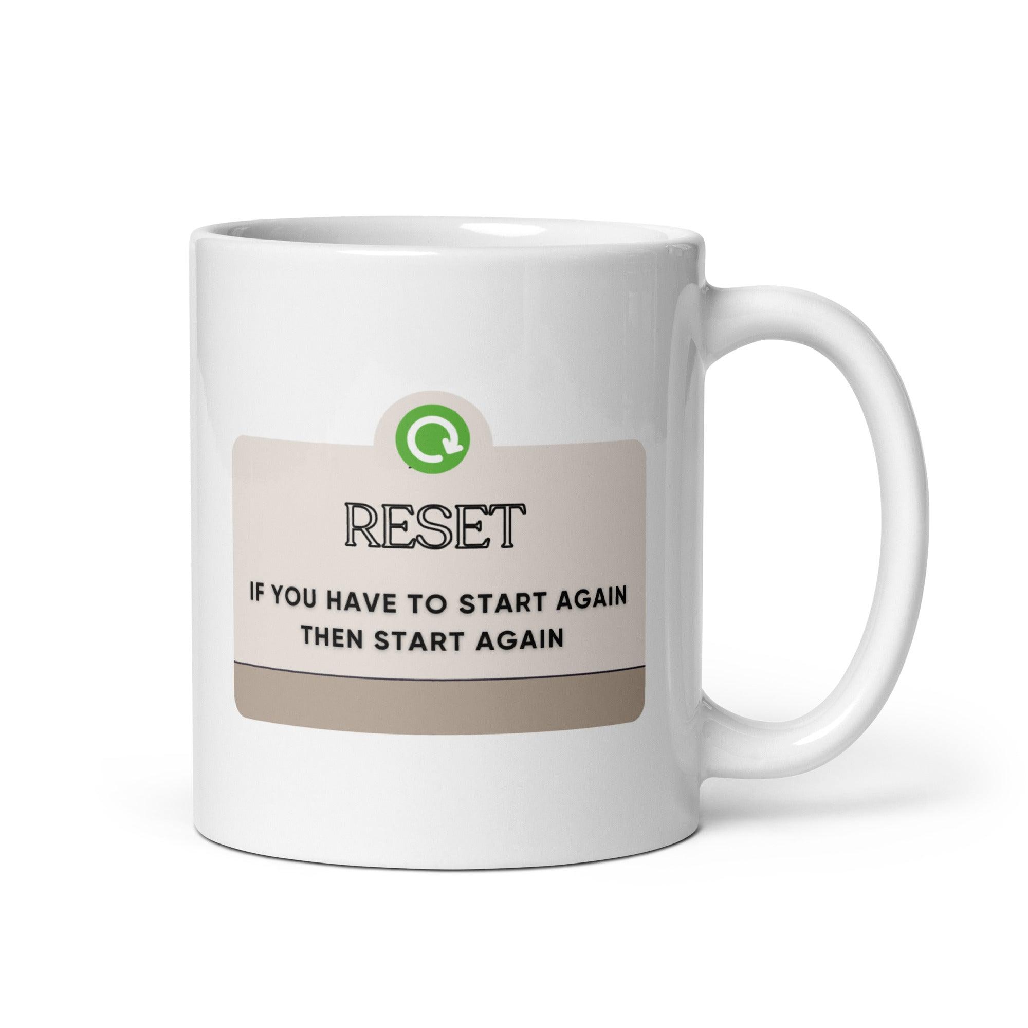 Motivational Restart Ceramic Mug - Inspire Cups