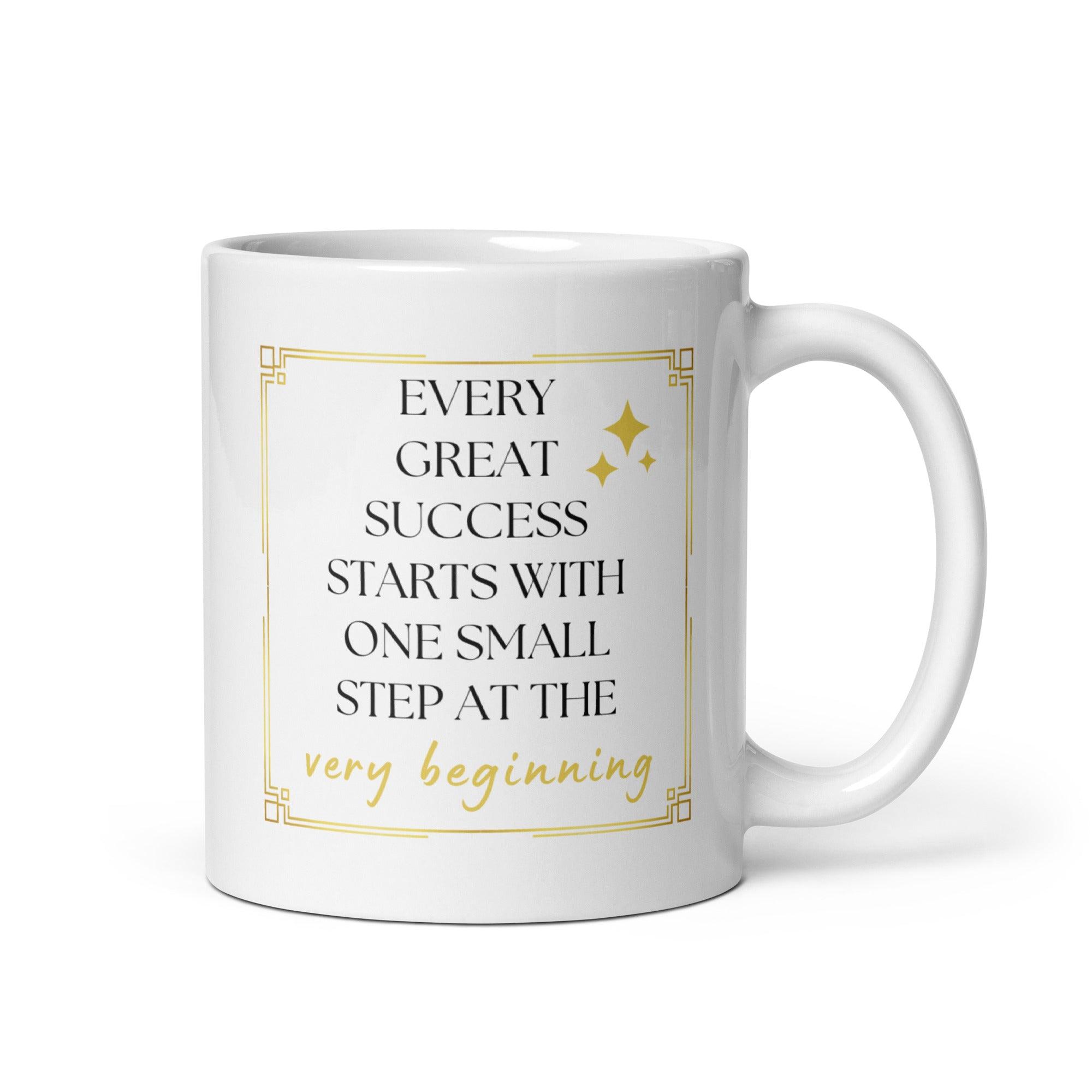 Success Quote Mug | Every Great Success Starts With One Small Step - Inspire Cups