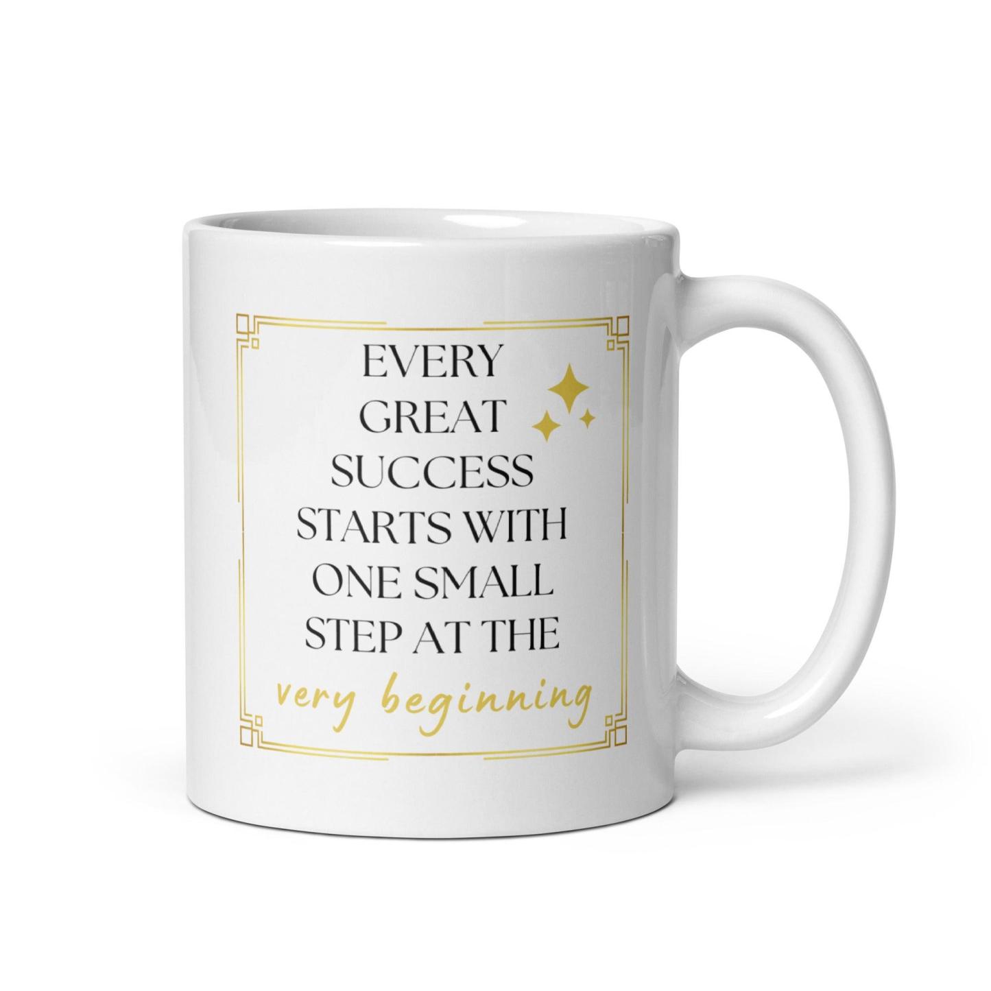Success Quote Mug | Every Great Success Starts With One Small Step - Inspire Cups
