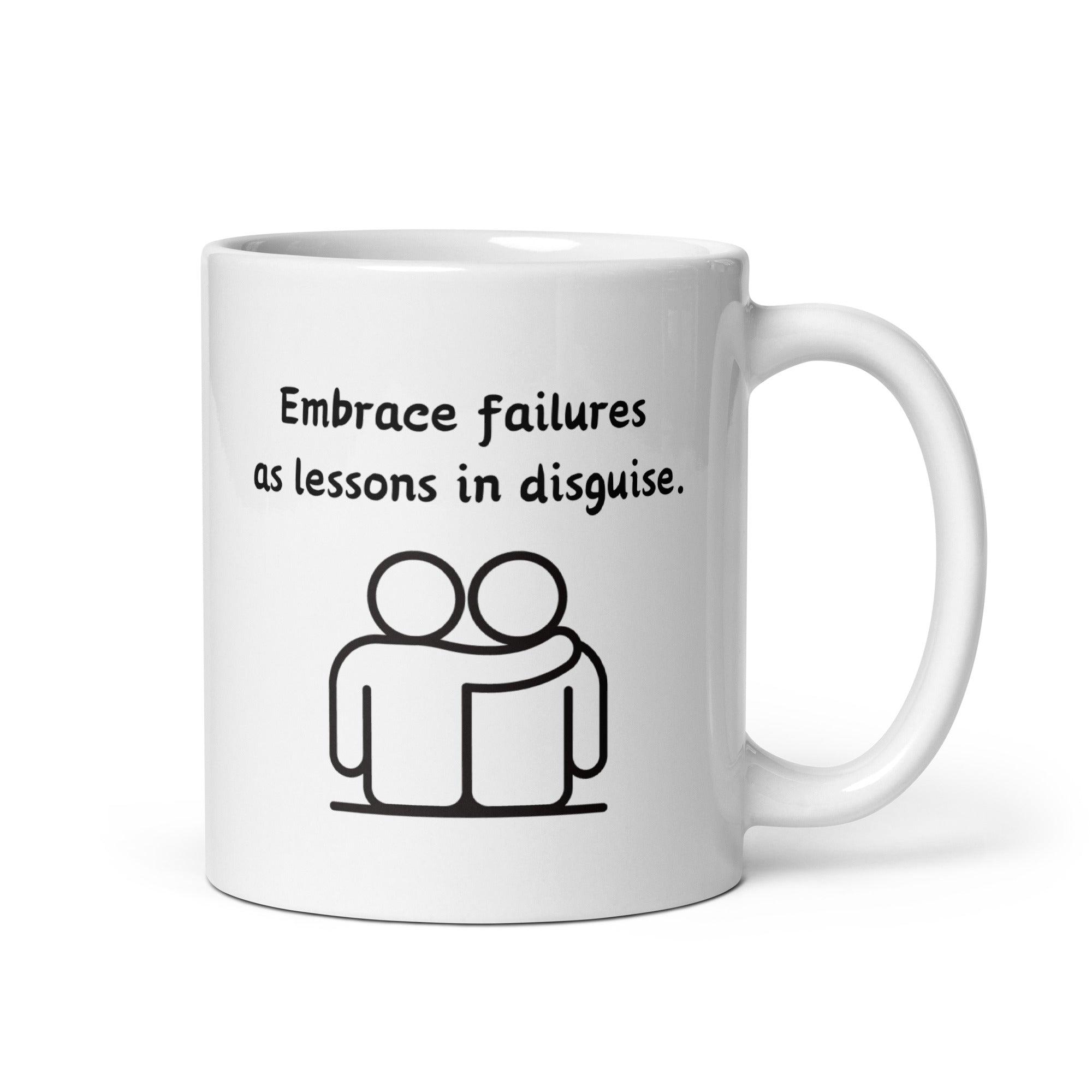 Growth Mindset Mug | Embrace Failures as Lessons Ceramic Mug - Inspire Cups