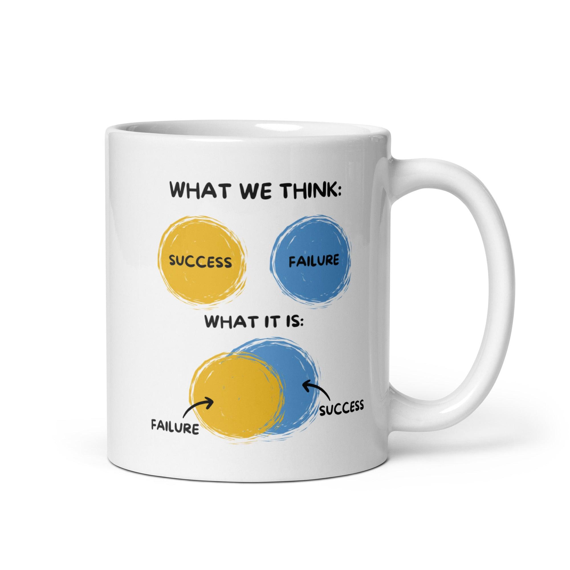 Success and Failure Mug With Graphic in Sturdy Microwave Safe Ceramic - Inspire Cups