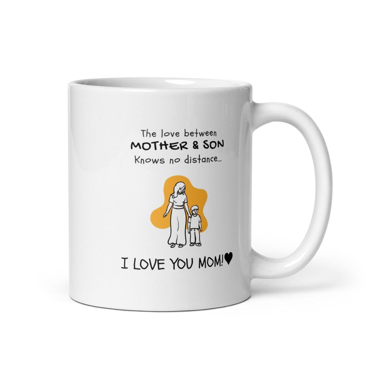 Mom Son Bonding Printed Mug featuring a heartfelt illustration - Inspire Cups