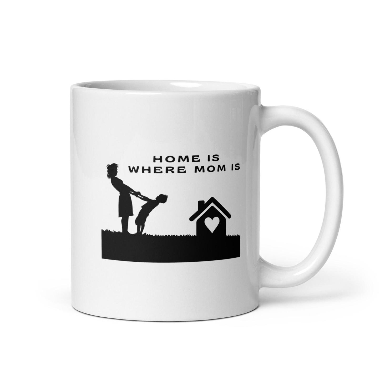 Sentimental Home Mom Mug with Silhouette Design and Glossy Ceramic - Inspire Cups