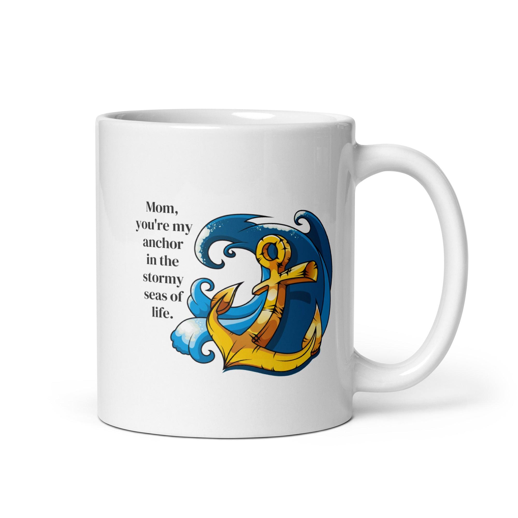 Mom Anchor Printed Mug A Daily Reminder Of Strength - Inspire Cups