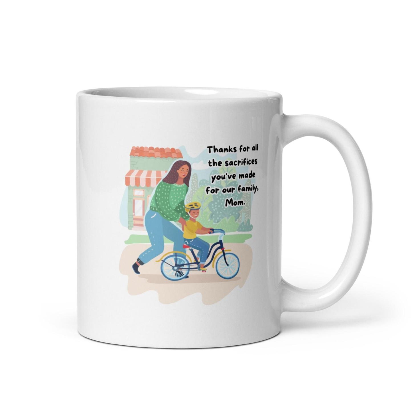 Thanks for Mom Mug A Sentimental Ceramic Gift - Inspire Cups
