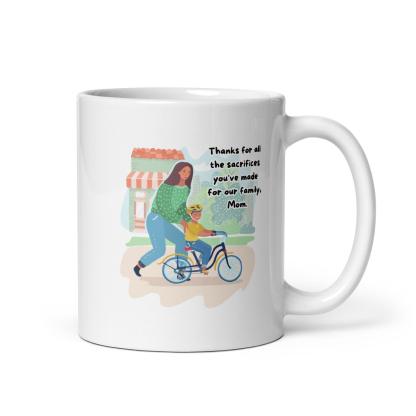 Thanks for Mom Mug A Sentimental Ceramic Gift - Inspire Cups