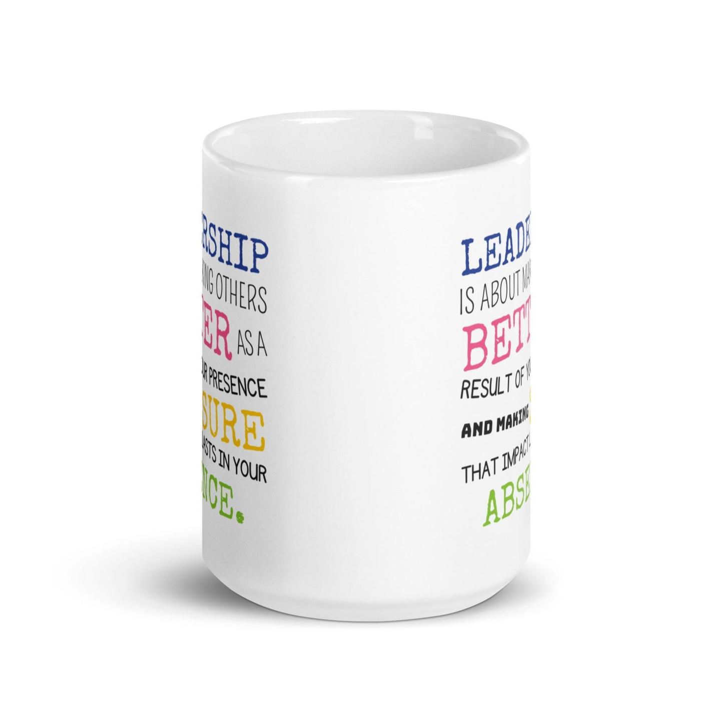 Leadership Quote Printed Mug for Daily Motivation - Durable Ceramic - Inspire Cups