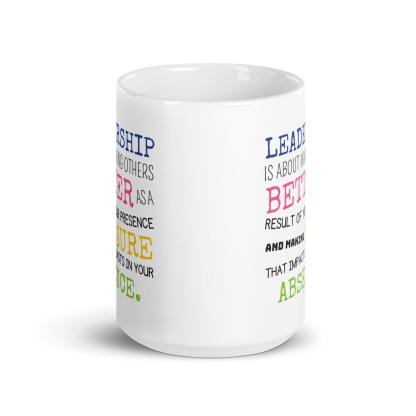 Leadership Quote Printed Mug for Daily Motivation - Durable Ceramic - Inspire Cups