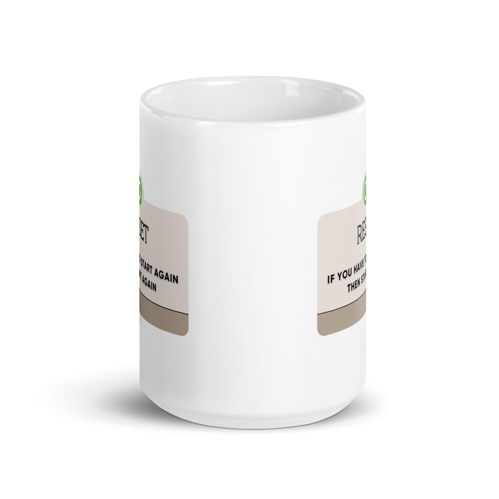 Motivational Restart Ceramic Mug - Inspire Cups