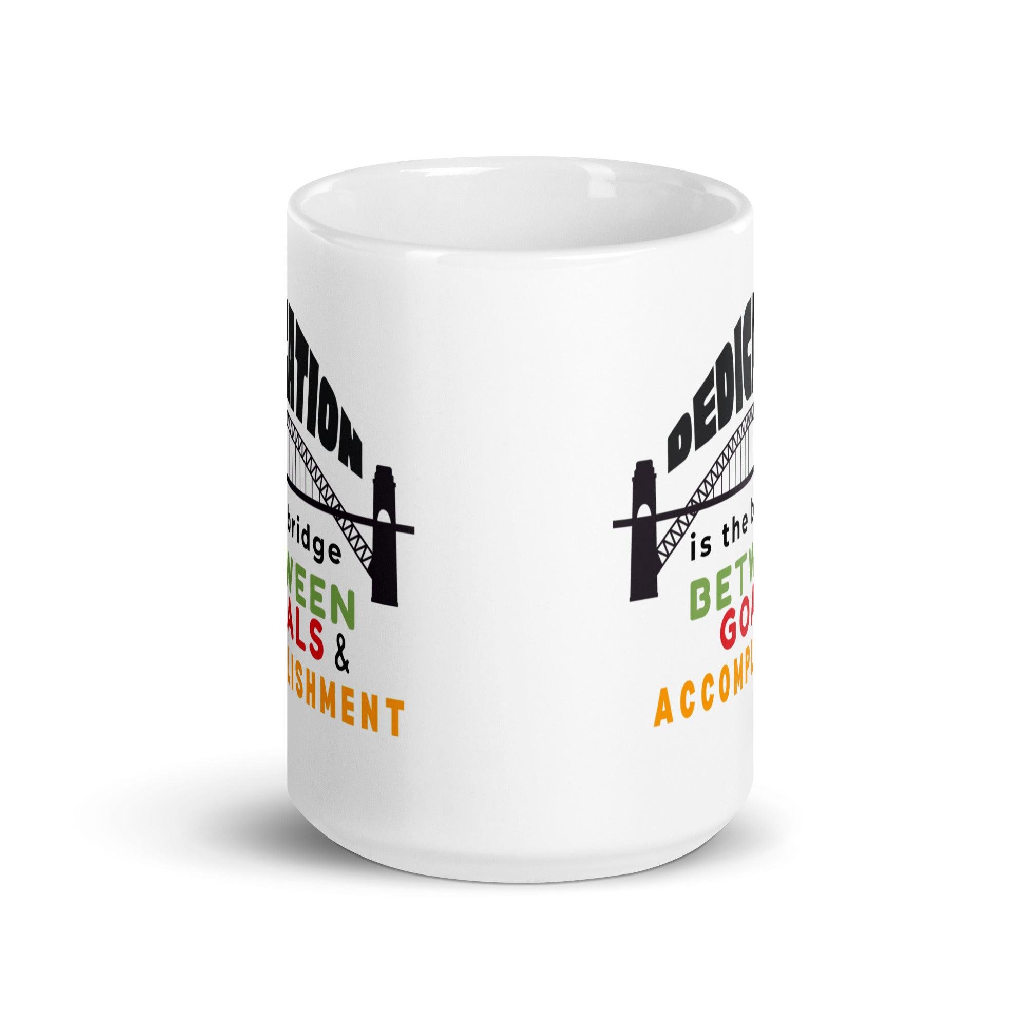 Dedication Motivational Coffee Mug featuring vibrant design - Inspire Cups