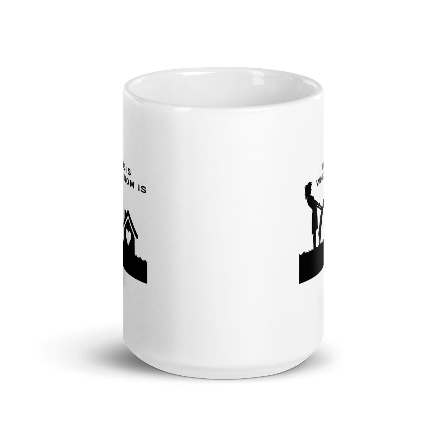 Sentimental Home Mom Mug with Silhouette Design and Glossy Ceramic - Inspire Cups