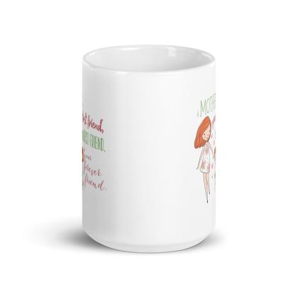 Mother Is First Friend Mug with Hand-Drawn Art and Durable Ceramic - Inspire Cups