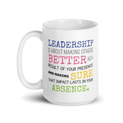 Leadership Quote Printed Mug for Daily Motivation - Durable Ceramic - Inspire Cups