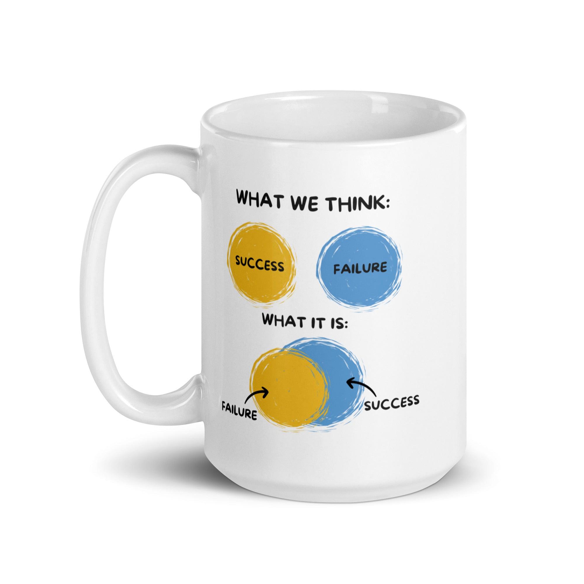 Success and Failure Mug With Graphic in Sturdy Microwave Safe Ceramic - Inspire Cups