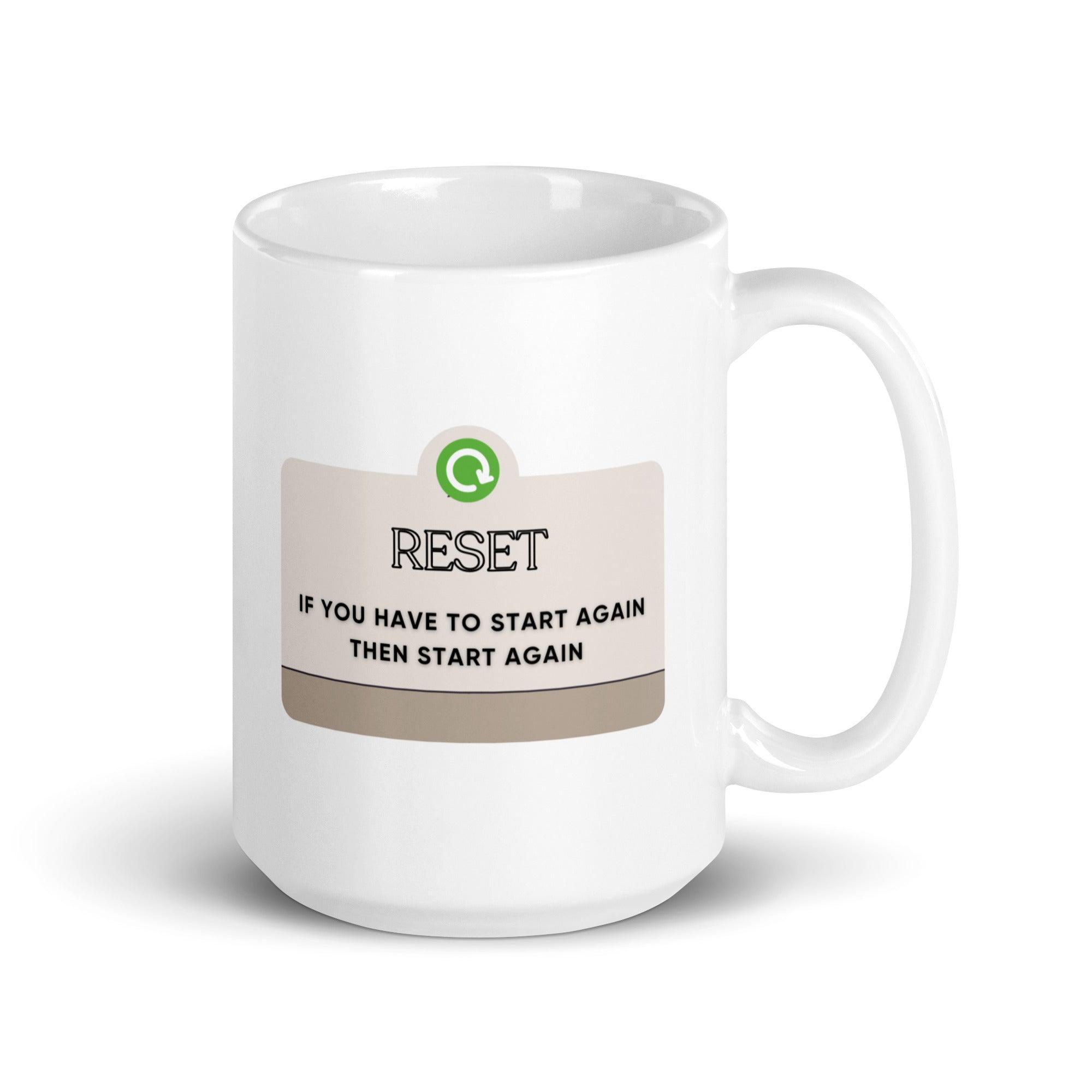 Motivational Restart Ceramic Mug - Inspire Cups