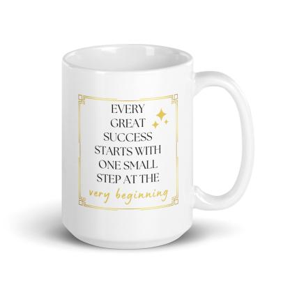 Success Quote Mug | Every Great Success Starts With One Small Step - Inspire Cups
