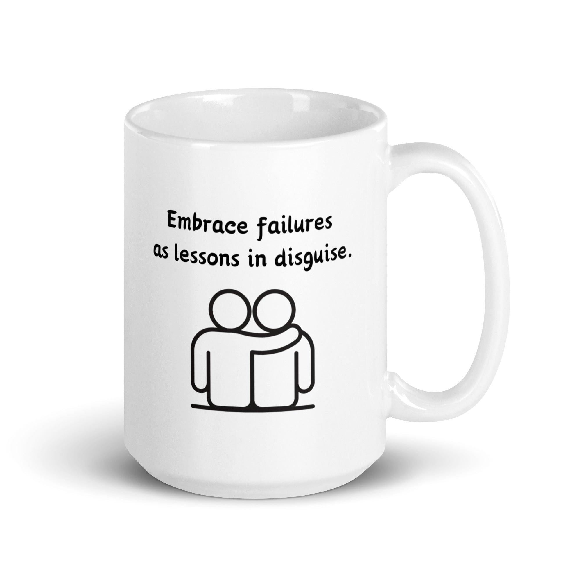 Growth Mindset Mug | Embrace Failures as Lessons Ceramic Mug - Inspire Cups