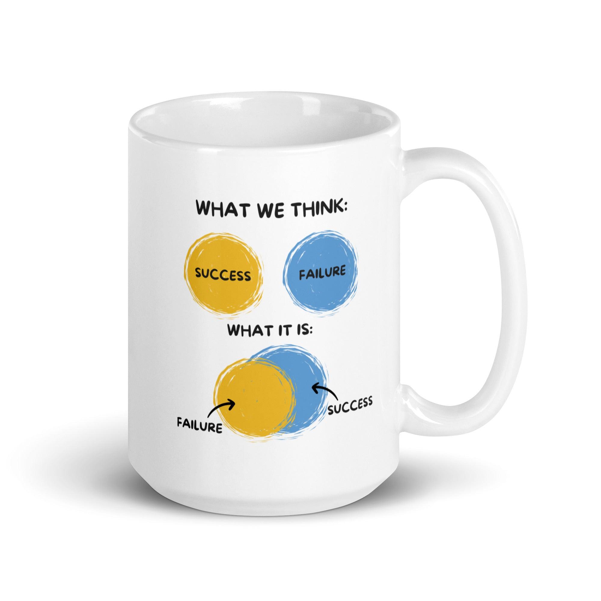 Success and Failure Mug With Graphic in Sturdy Microwave Safe Ceramic - Inspire Cups