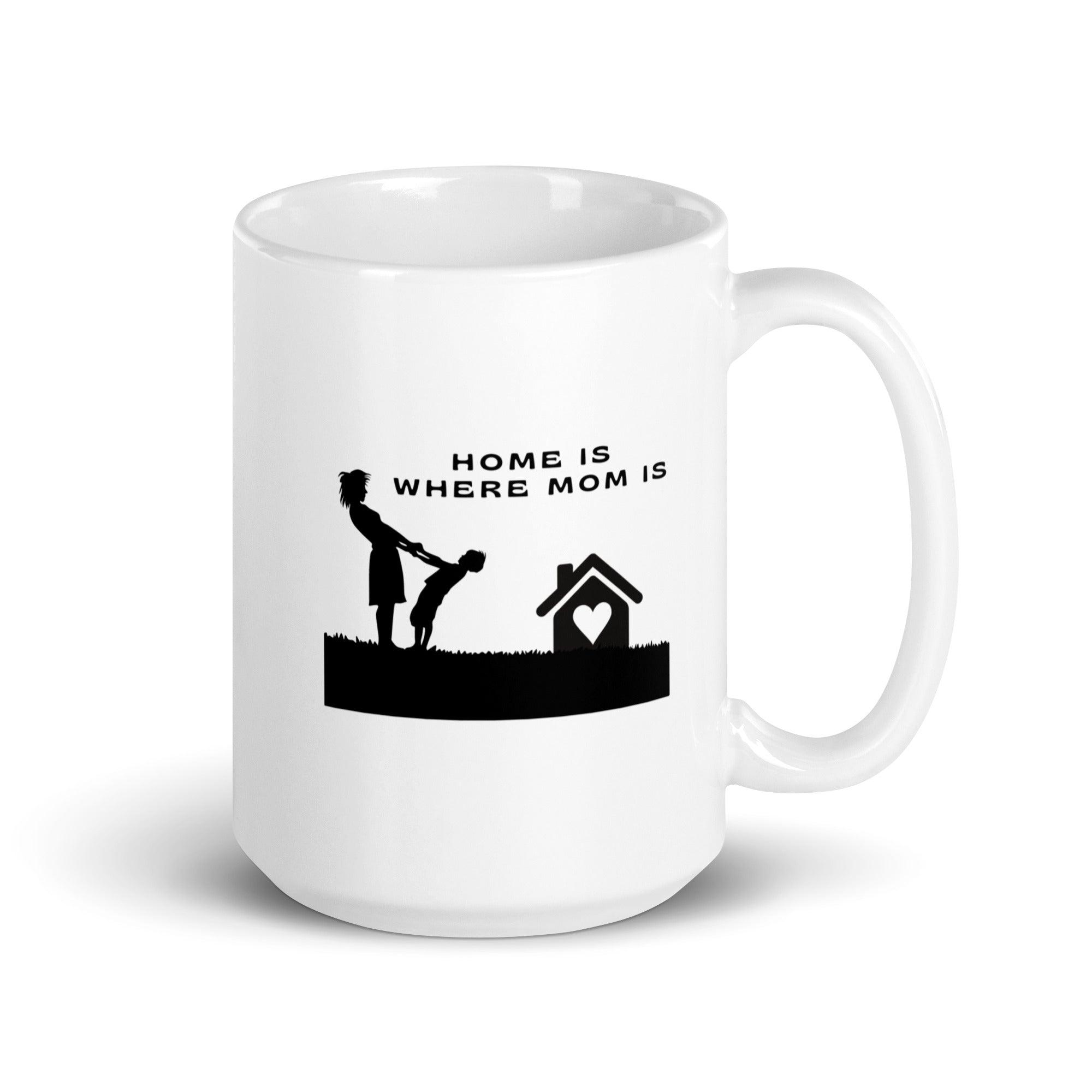 Sentimental Home Mom Mug with Silhouette Design and Glossy Ceramic - Inspire Cups