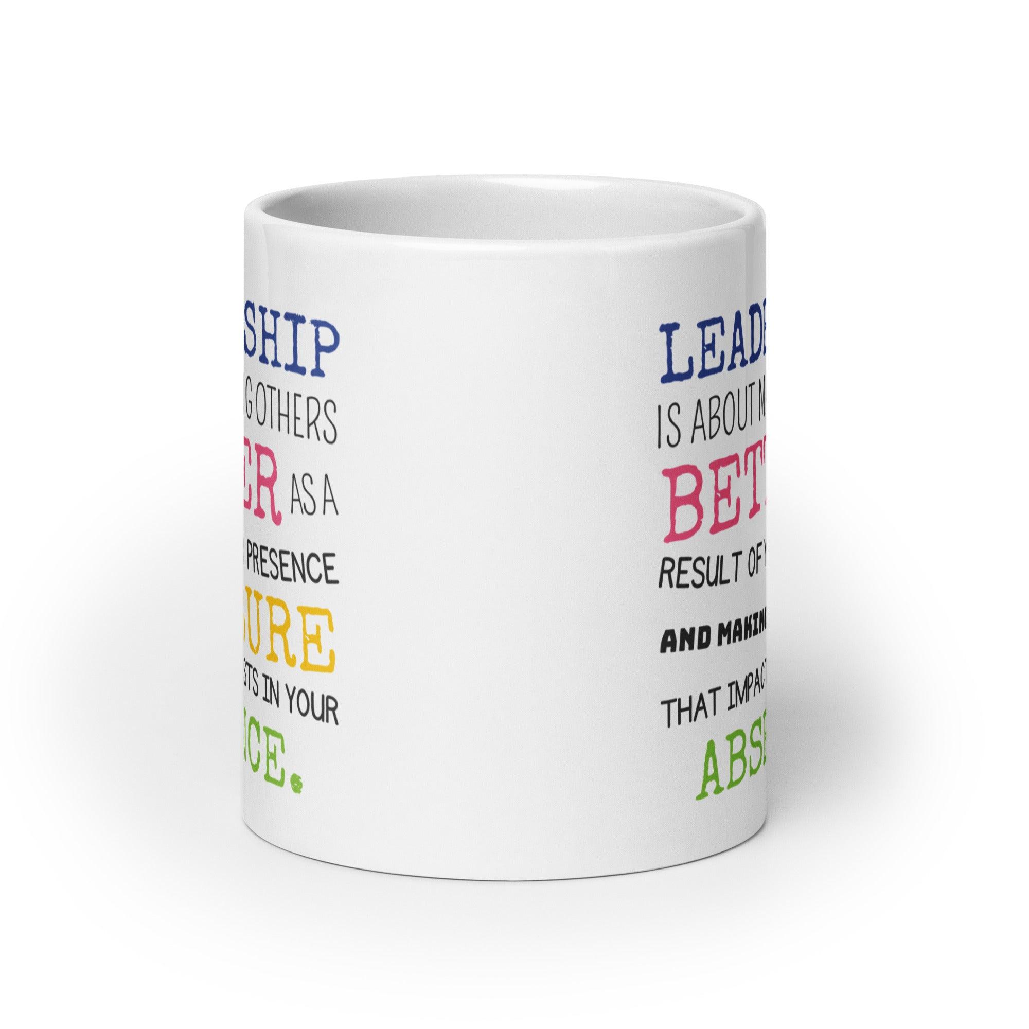 Leadership Quote Printed Mug for Daily Motivation - Durable Ceramic - Inspire Cups
