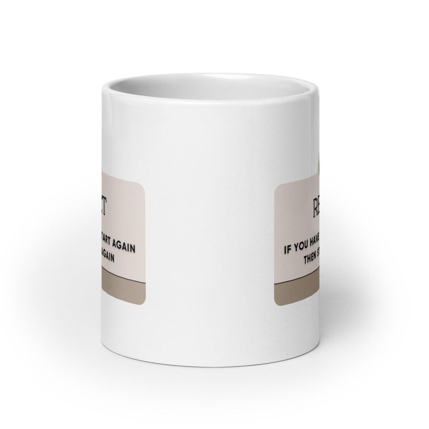 Motivational Restart Ceramic Mug - Inspire Cups