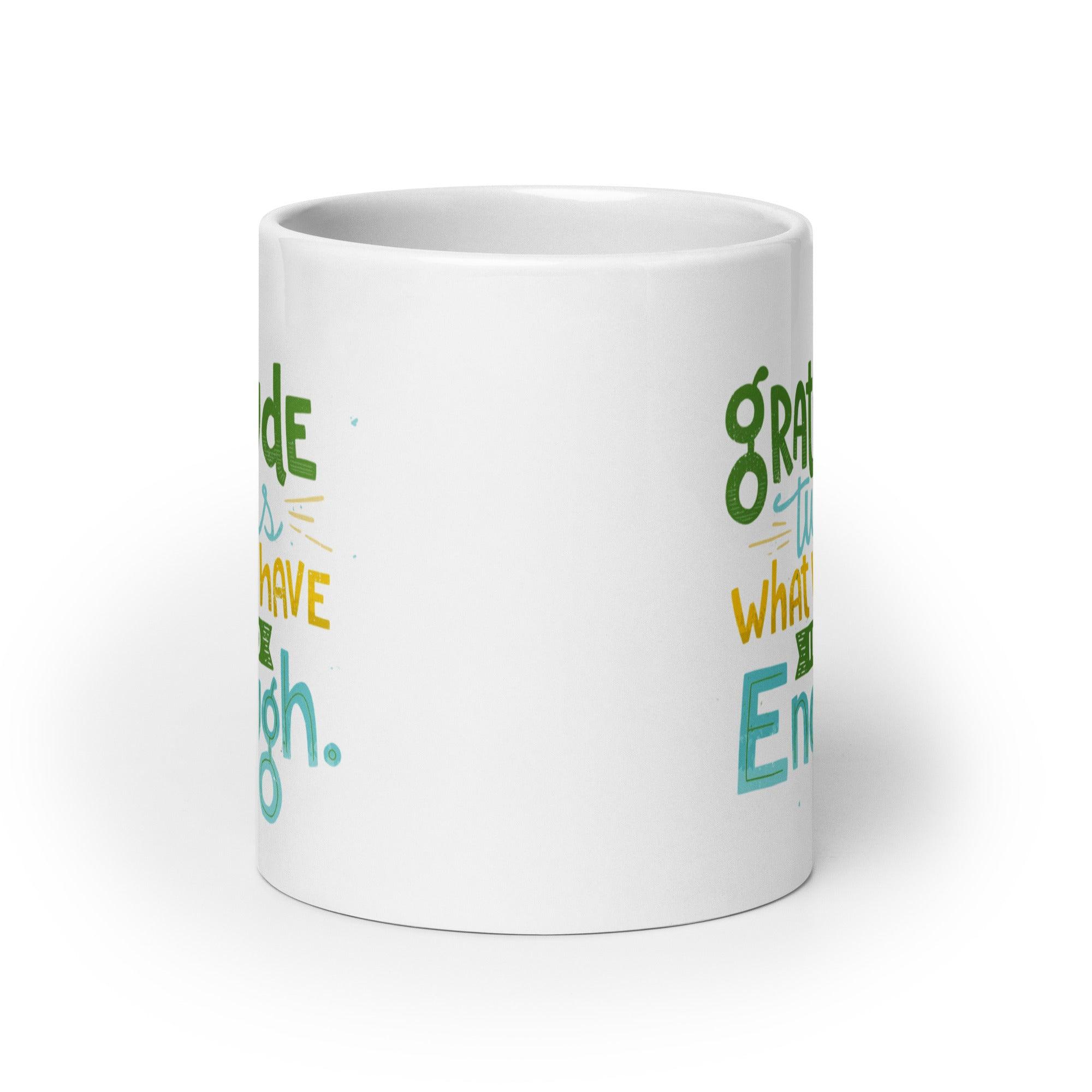 Gratitude Ceramic Coffee Mug - Inspire Cups