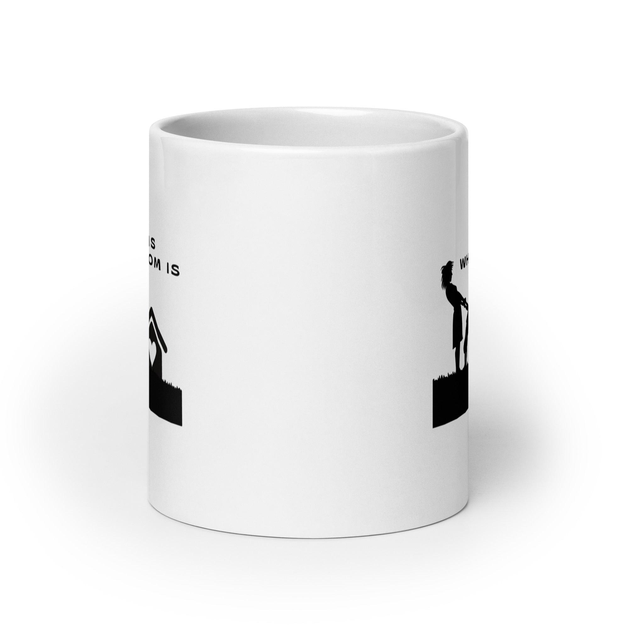 Sentimental Home Mom Mug with Silhouette Design and Glossy Ceramic - Inspire Cups