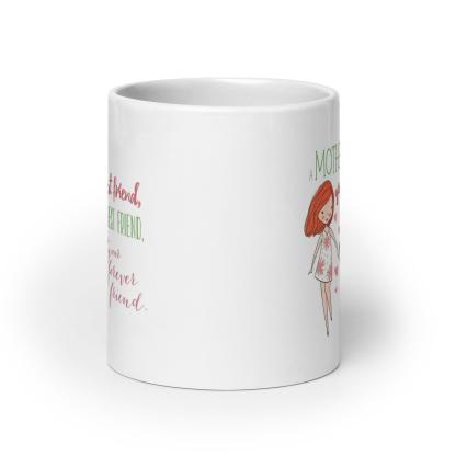 Mother Is First Friend Mug with Hand-Drawn Art and Durable Ceramic - Inspire Cups