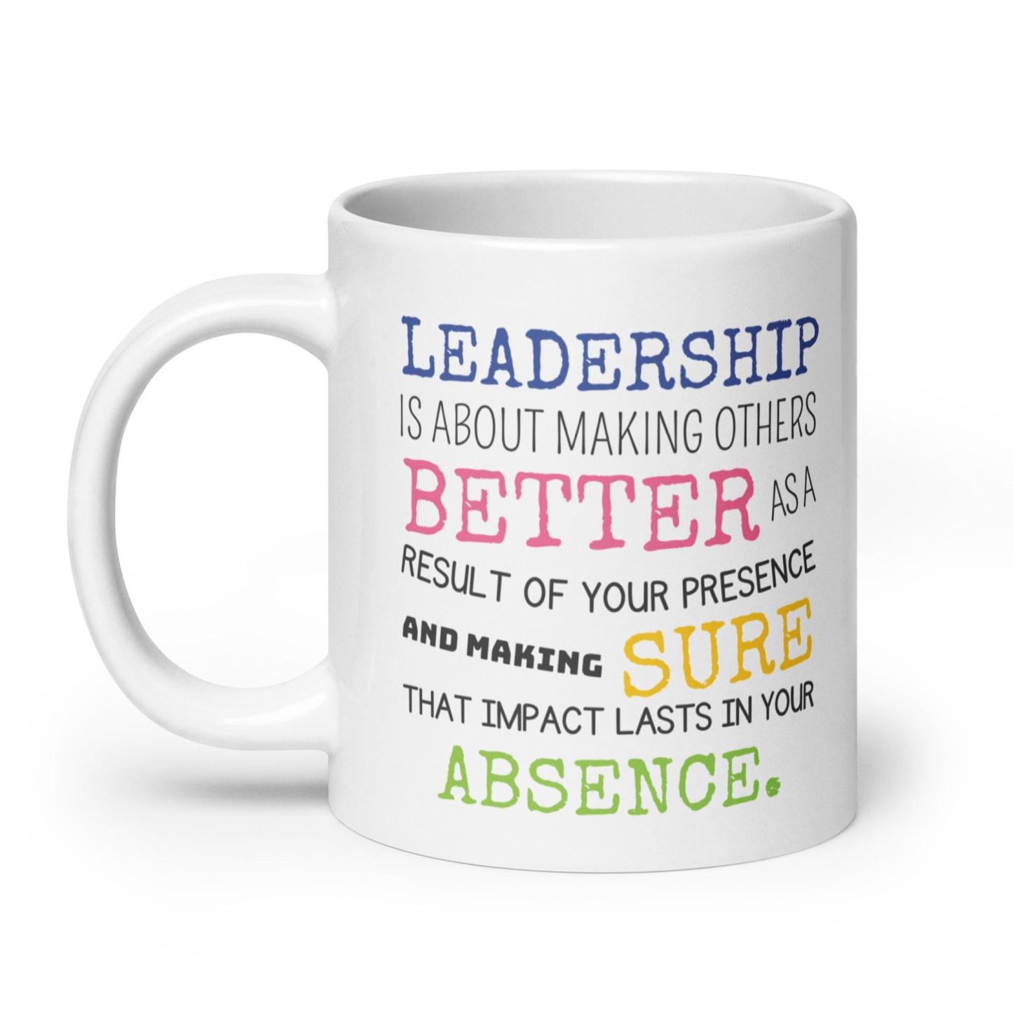 Leadership Quote Printed Mug for Daily Motivation - Durable Ceramic - Inspire Cups