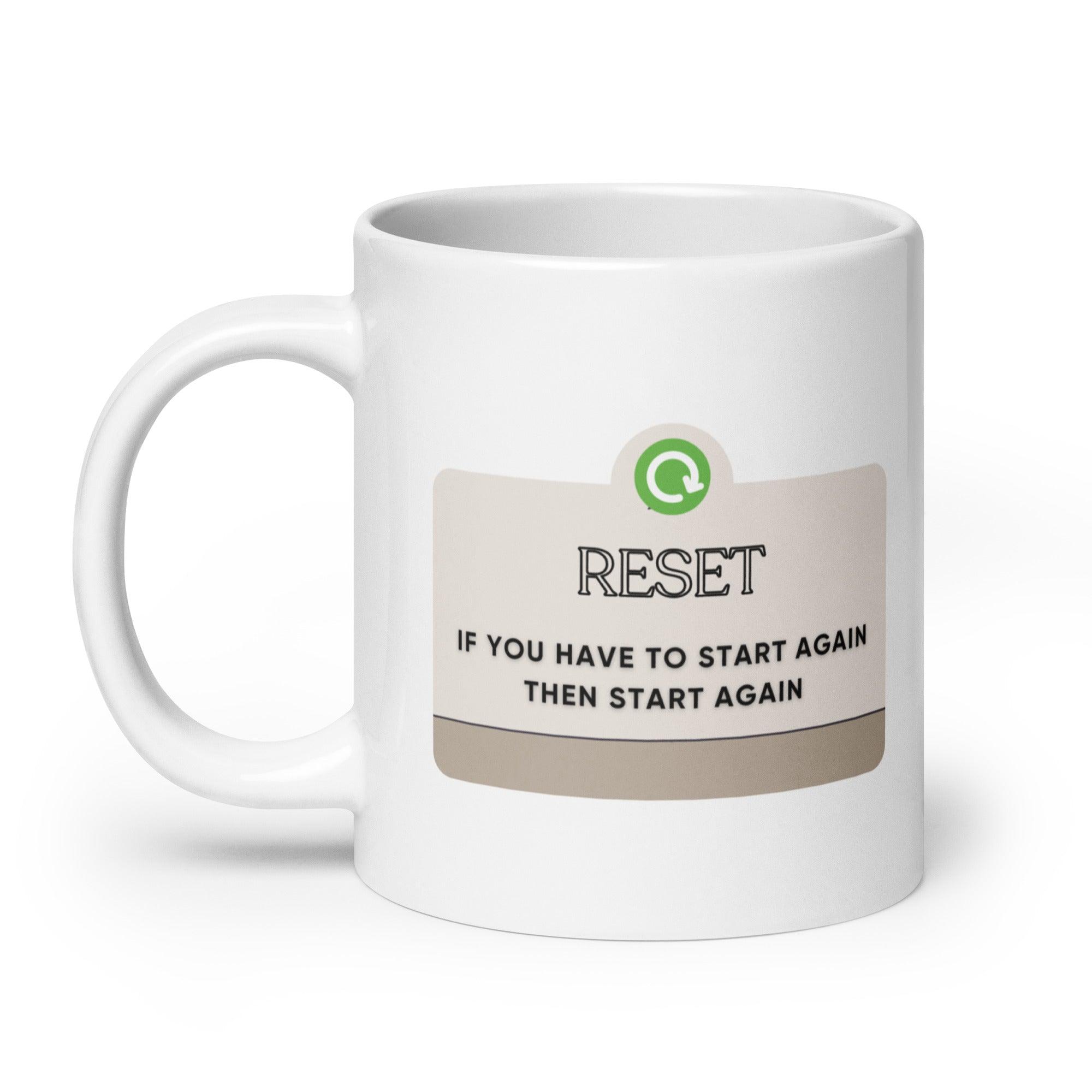 Motivational Restart Ceramic Mug - Inspire Cups